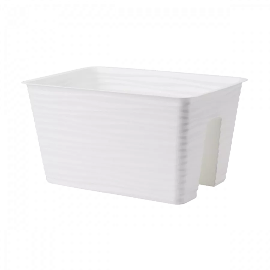 Doniczka na balustradę Sahara 40 | Biały