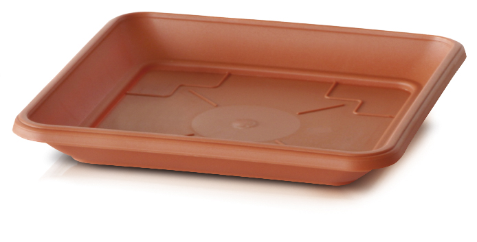 Podstawka kwadratowa 34cm TERRA PKWT34 | Terakota, Kształt Kwadratowy, Wymiary 34x34x4.5 cm, Kolor Terakota, Prosperplast