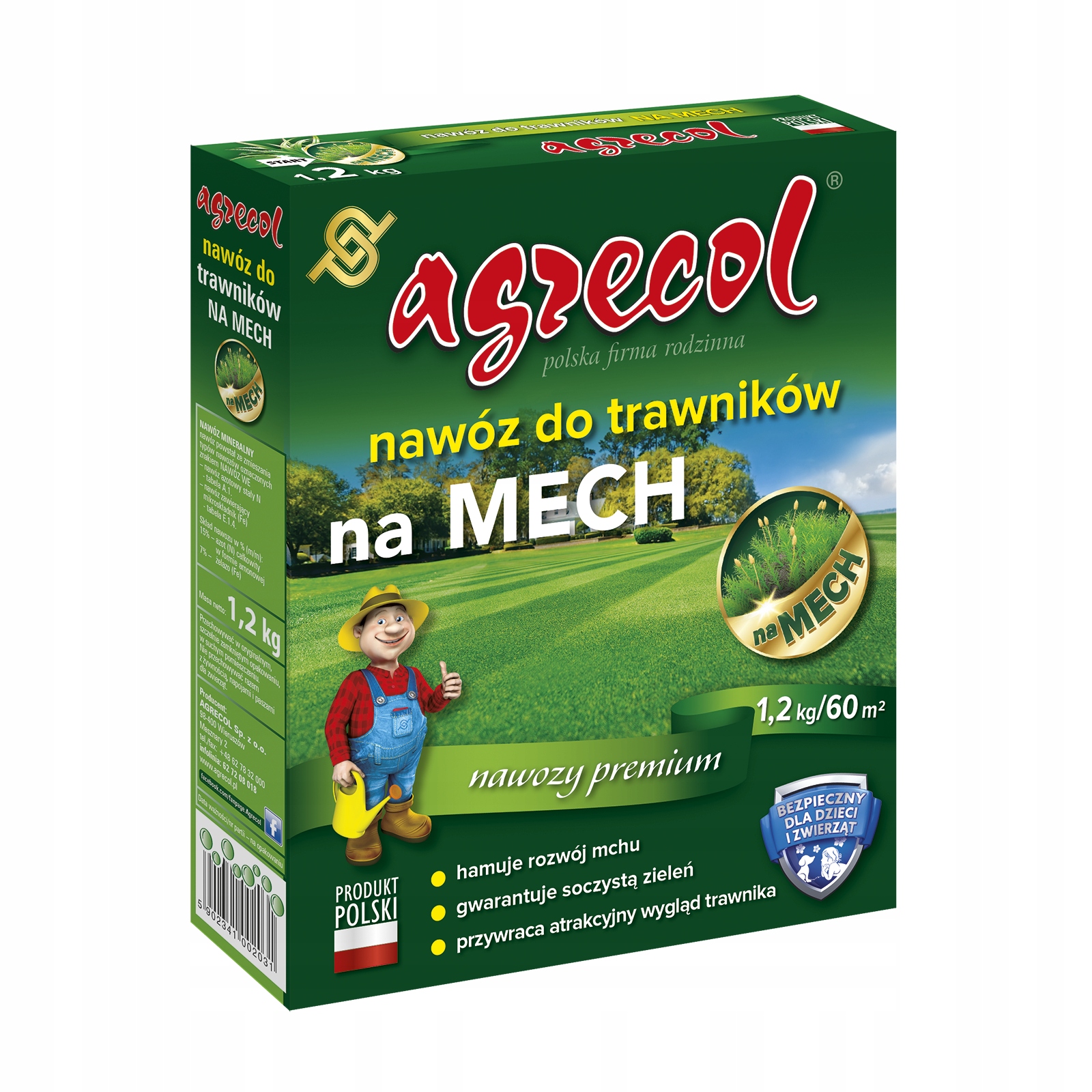 Nawóz na mech do trawników 1,2kg