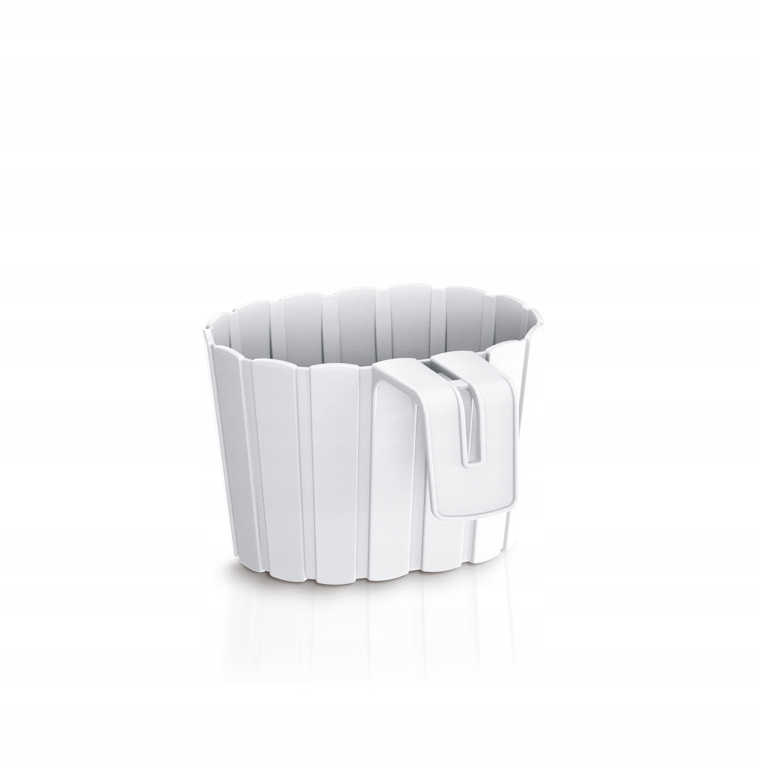 Doniczka na balustradę Boardee Hook DDEZ200 | Biały, Kształt Okrągły, Wymiary 19.4x13 cm, Kolor Biały, Prosperplast