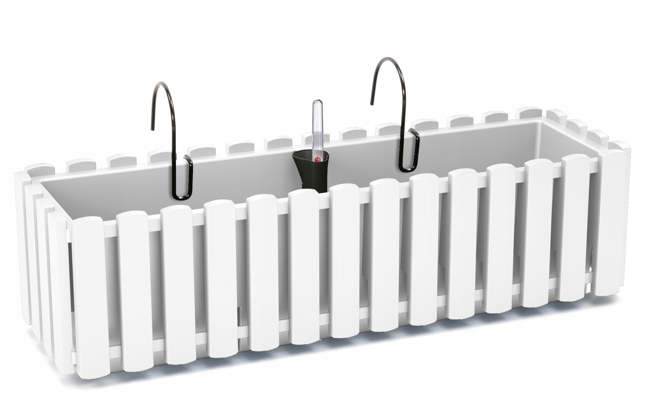Skrzynka balkonowa Boardee Fencycase 600W | Biały, Kształt Prostokątny, Wymiary 18x58x16.2 cm, Kolor Biały, Prosperplast