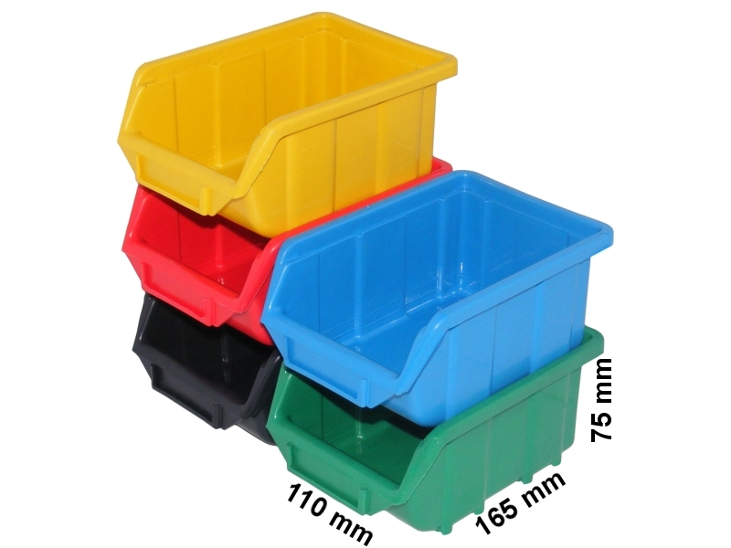 5 X POJEMNIK magazynowy ECOBOX + listwa metalowa