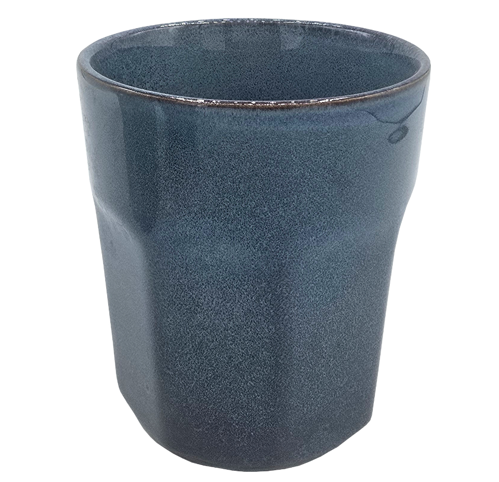 Kubek ceramiczny 250 ml niebieski ręcznie malowany