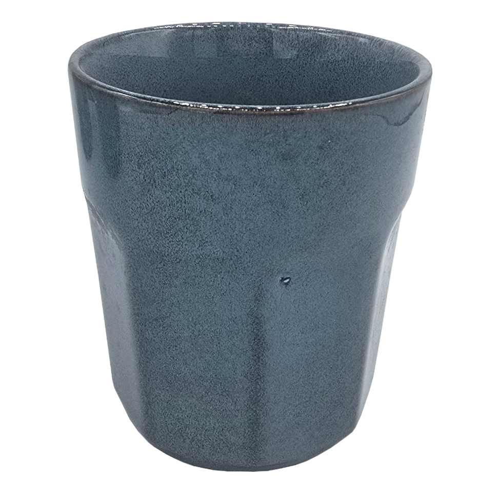 Kubek ceramiczny 250 ml niebieski ręcznie malowany