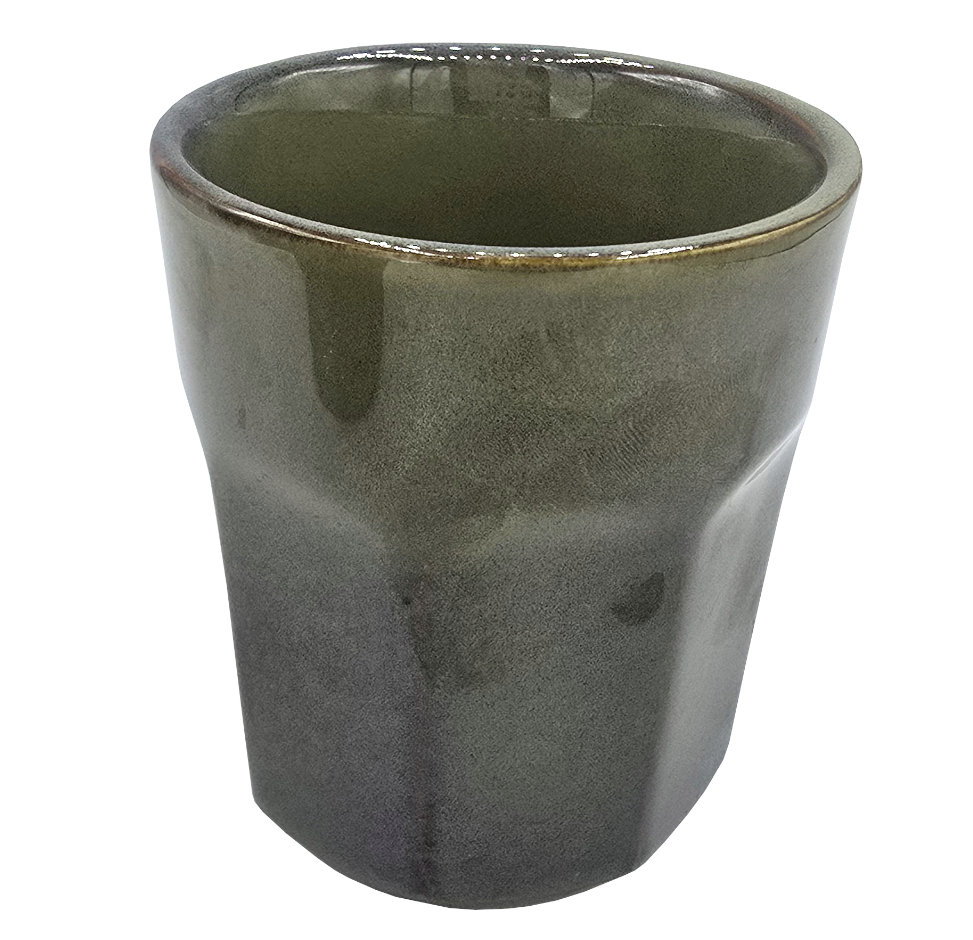 Kubek ceramiczny 250 ml zielony ręcznie malowany