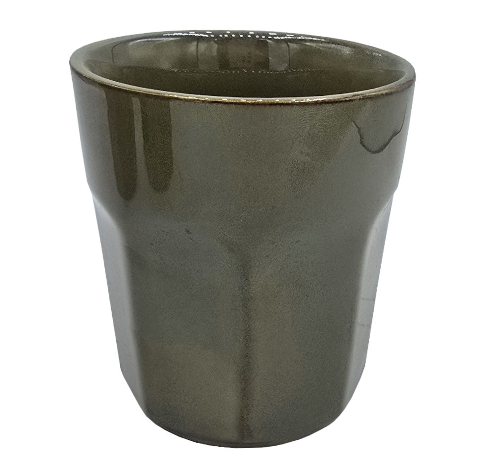 Kubek ceramiczny 250 ml zielony ręcznie malowany