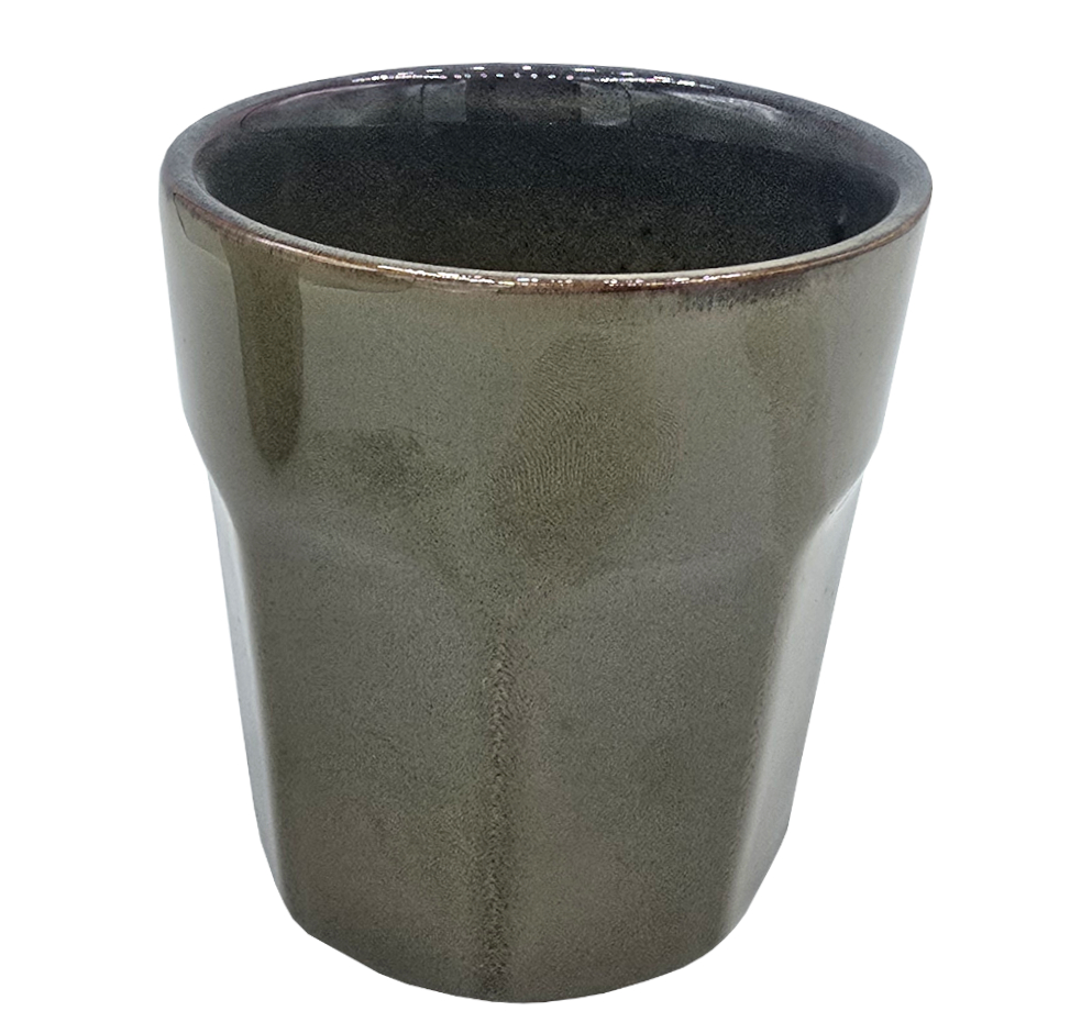 Kubek ceramiczny 250 ml zielony ręcznie malowany