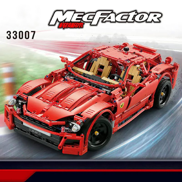 Klocki konstrukcyjne samochód wyścigowy Czerwony 1441 elementów