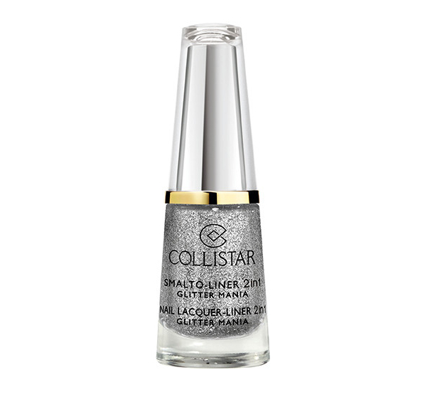 Lakier do paznokci smalto-liner 2in1 glitter 1 argento via chaia Collistar