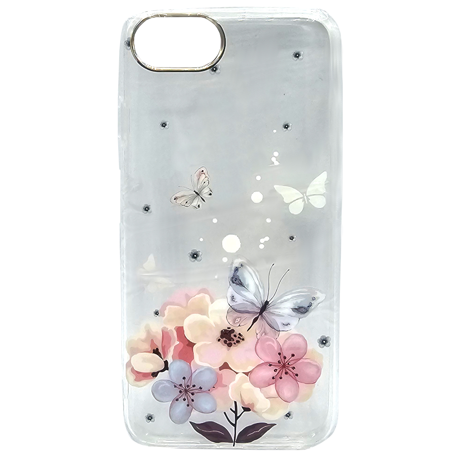 Etui do telefonu case plecy iPhone 7 przeźroczyste motylki