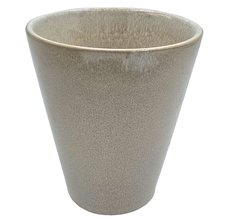 Kubek ceramiczny 200 ml beżowy ręcznie malowany