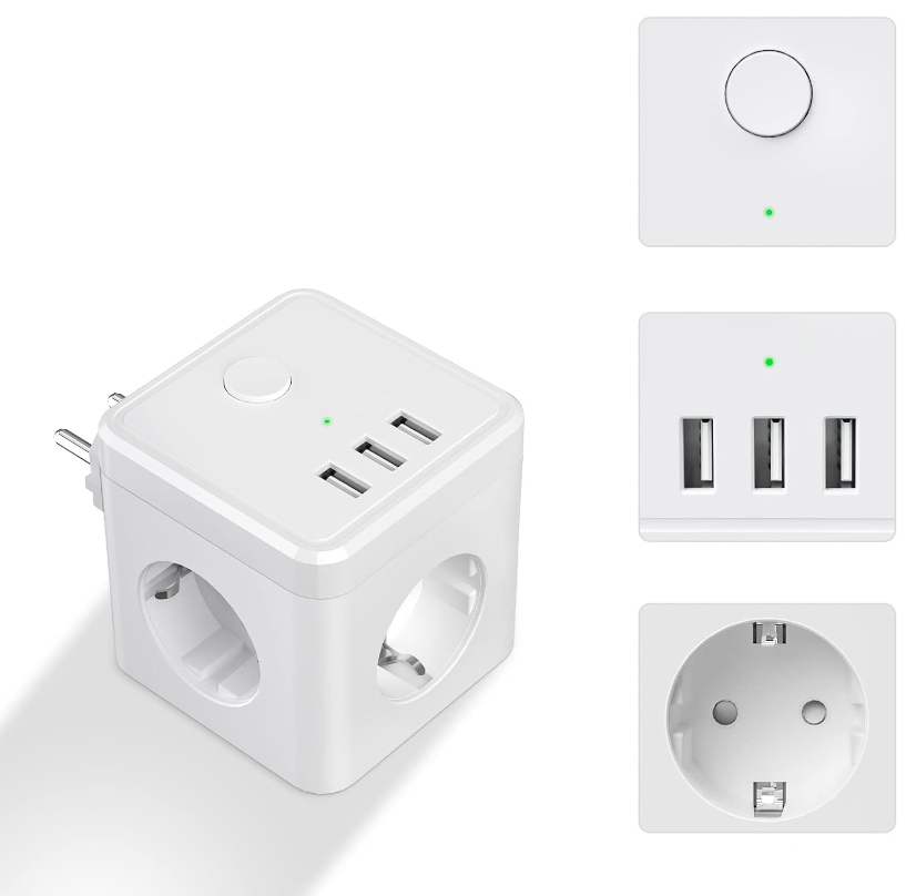 Adapter gniazda USB przejściówka USB europejska