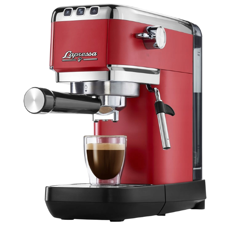 Tchibo Lapressa Ekspres Kolbowy Czerwony Spieniacz