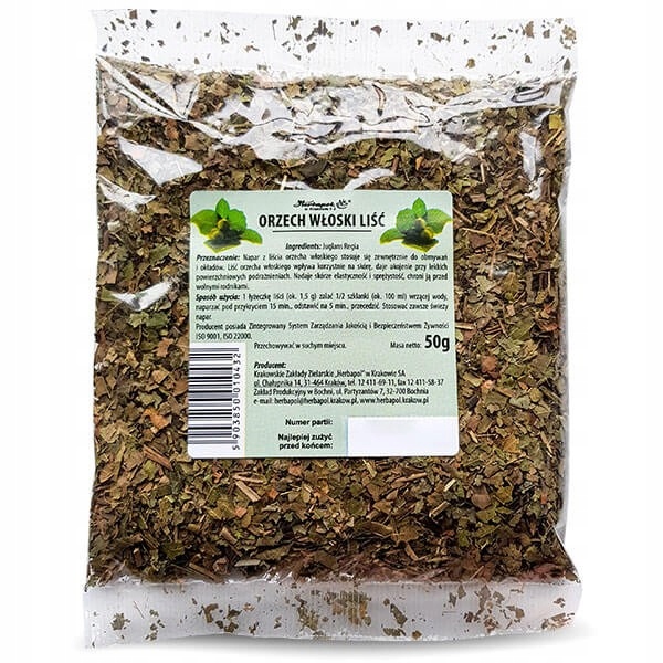 ORZECH WŁOSKI LIŚĆ HERBAPOL KRAKÓW 50G