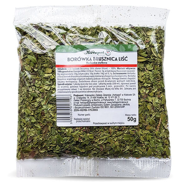 BORÓWKA BRUSZNICA LIŚĆ 50g HERBAPOL