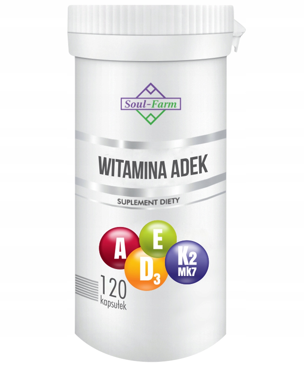 Witamina A D E K K2 mk7 - ADEK 120 kapsułek