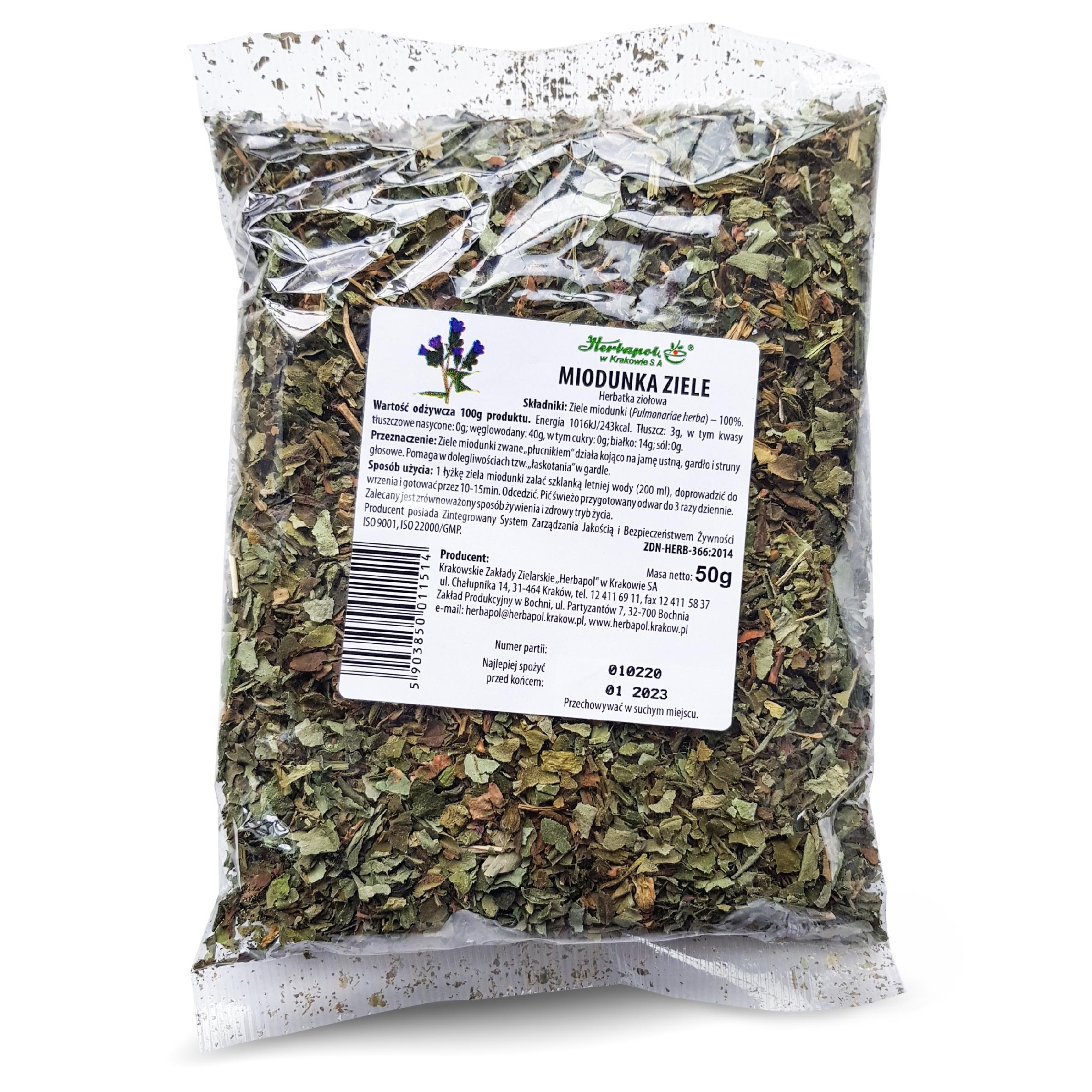 Herbapol Kraków miodunka ziele 50g