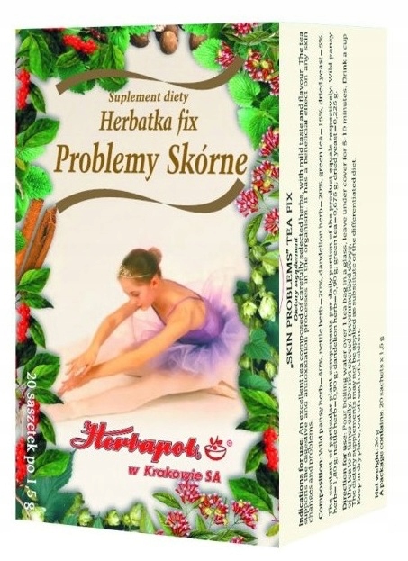 Herbatka Fix Problemy Skórne Herbapol 20x1,5g