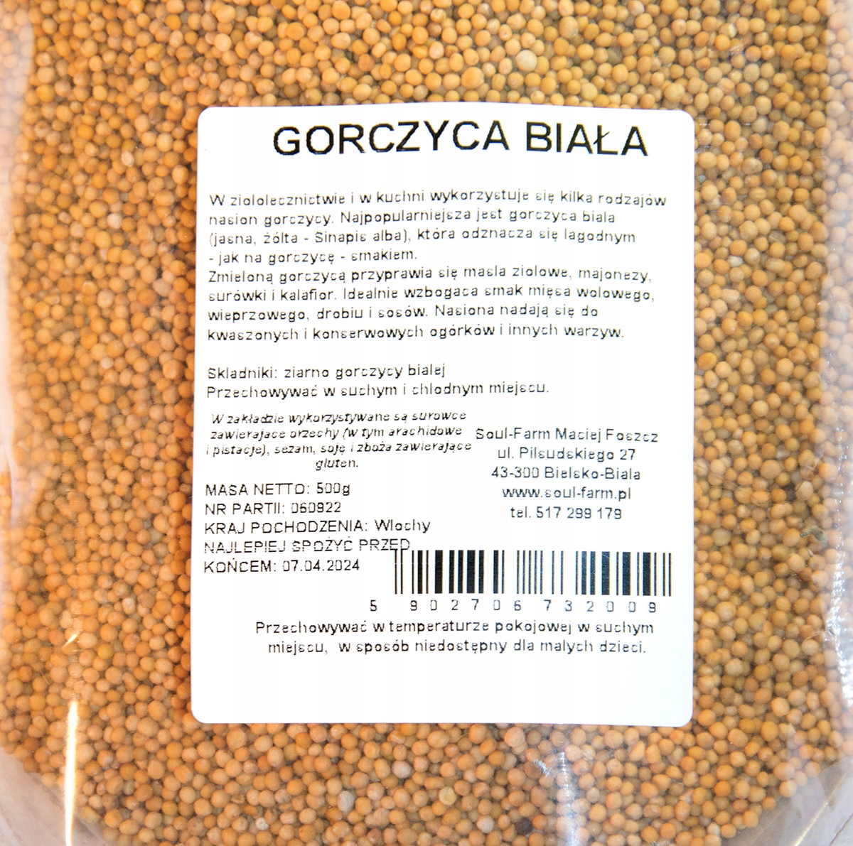 Gorczyca Biała 500g Soul-Farm