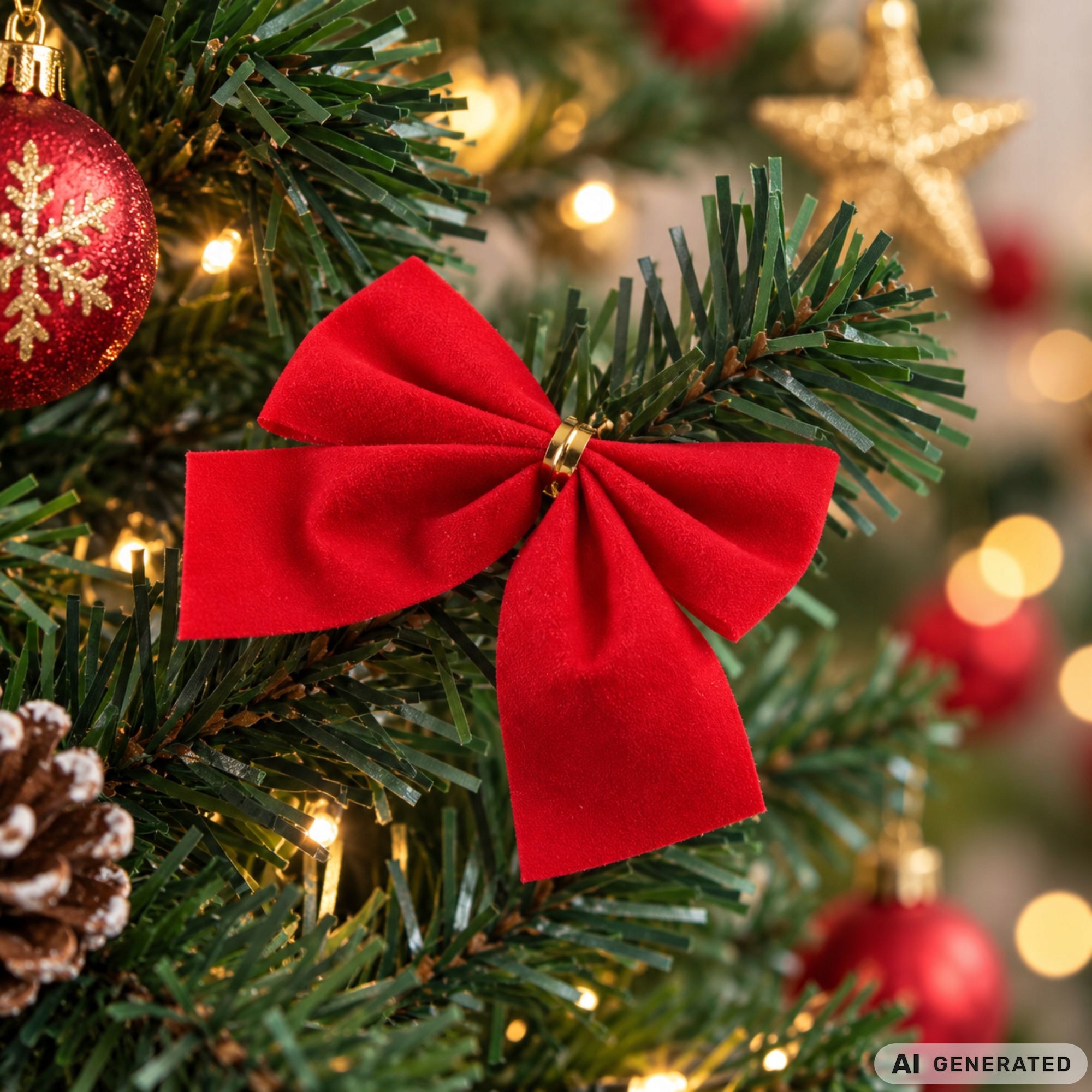Schleifen für den weihnachtsbaum – rote weihnachtsdekorationen, 12 stück | KATEGORIEN \ Haus und Garten \ Ausrüstung \ Dekorationen für Weihnachten und besondere Anlässe