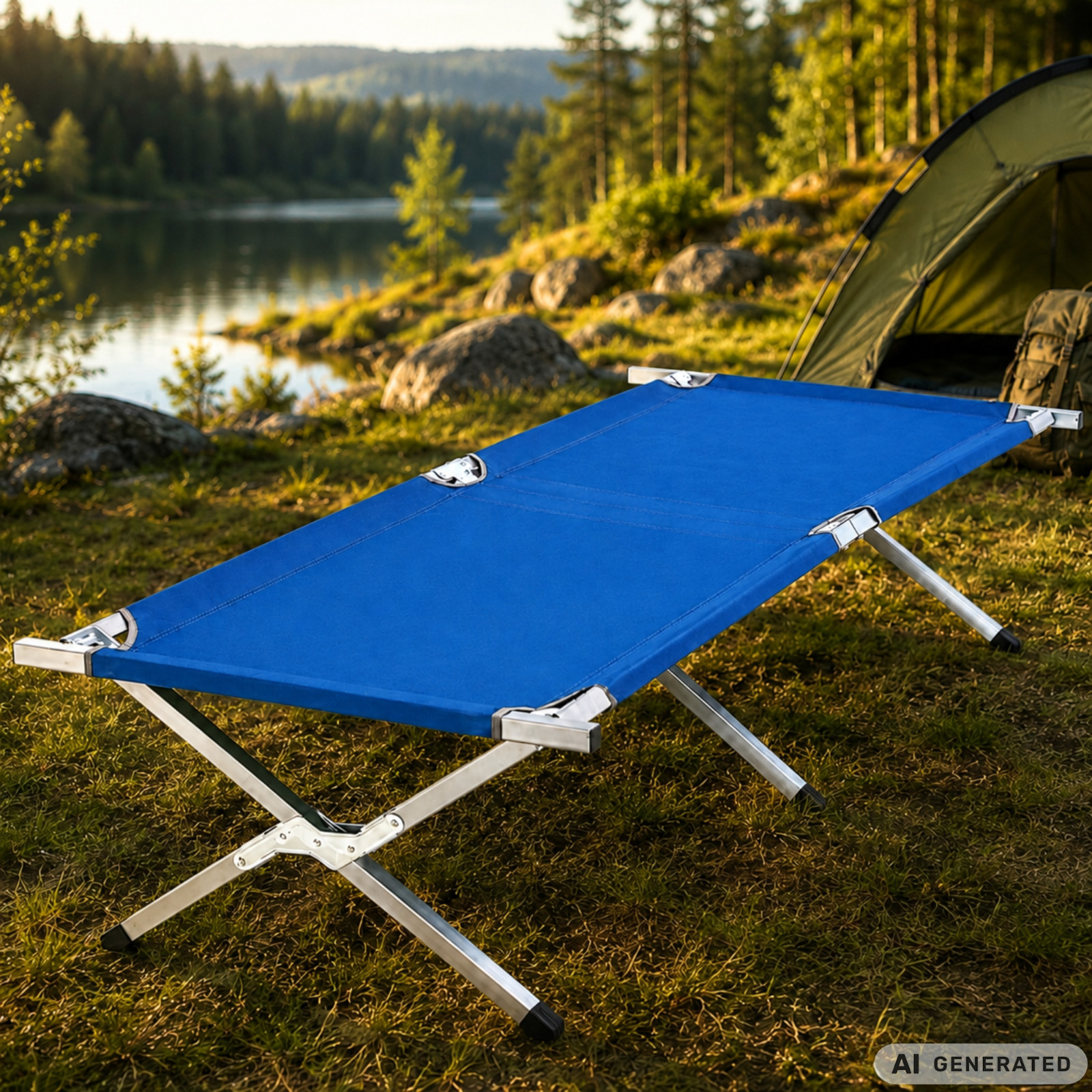 Folding bed canada tourist set camping outdoor Blue | CATEGORIES