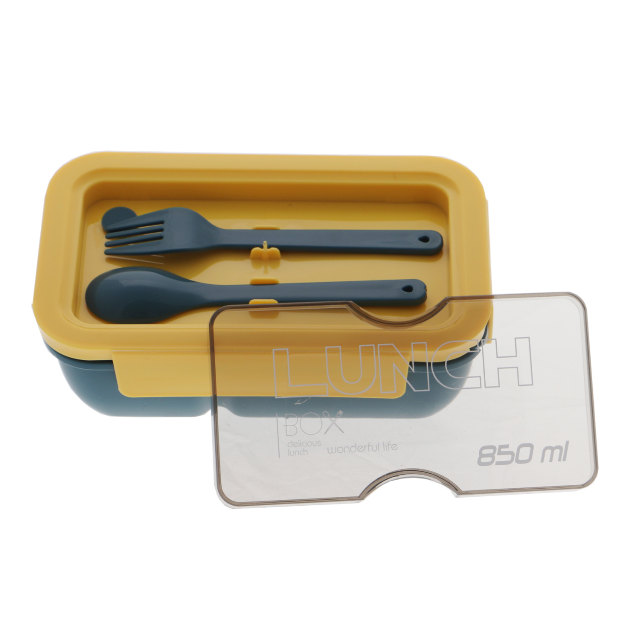 POJEMNIK Z POKRYWKĄ + SZTUĆCE LUNCHBOX LUNCH 850 ML