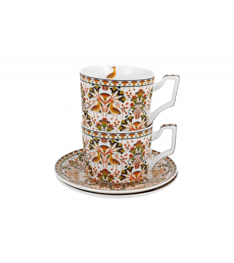 FILIŻANKA + SPODEK DUO GEOMETRIC HERON 250 ML X 2 SZT