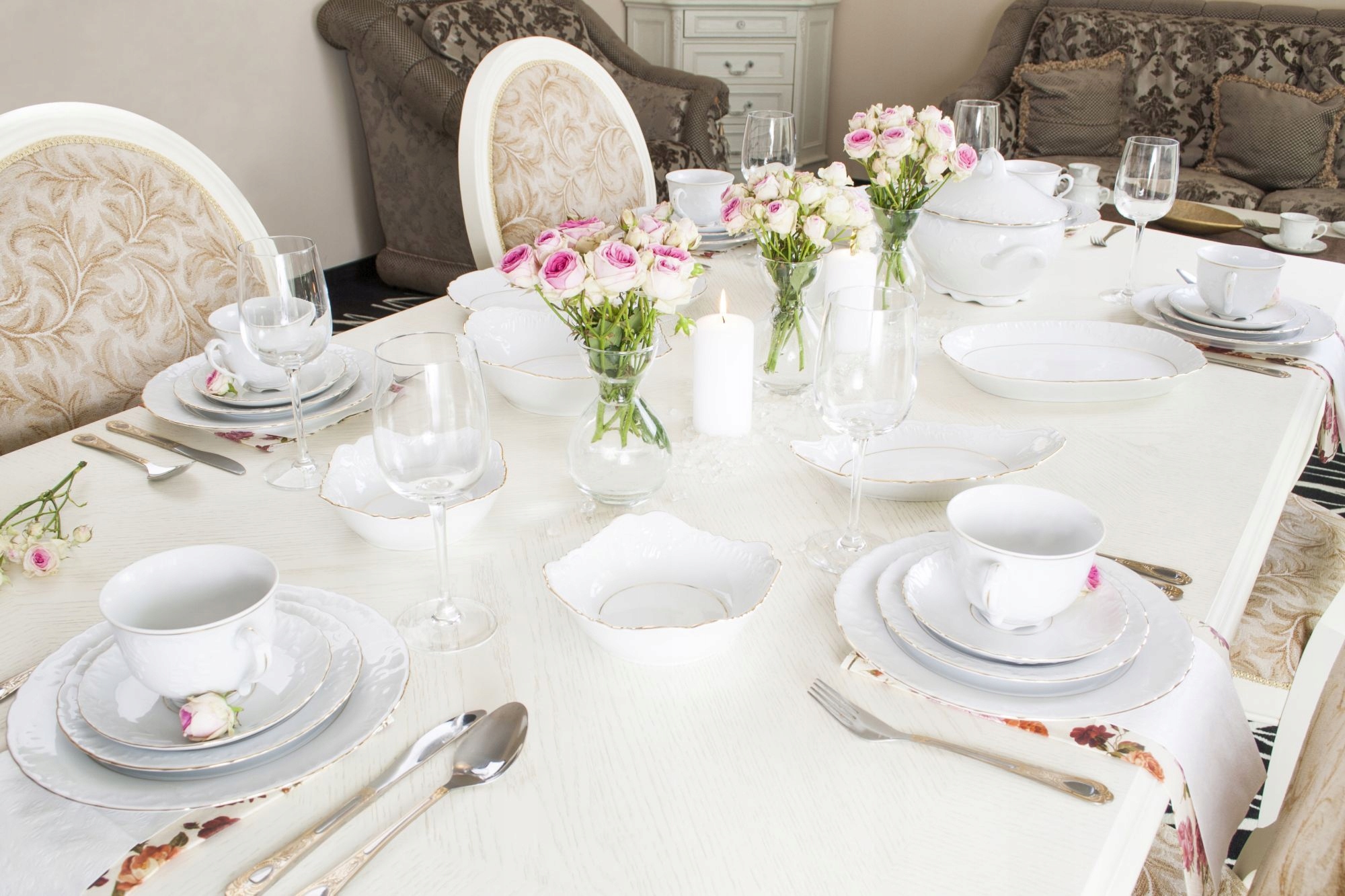 SERWETNIK ĆMIELÓW ROCOCO ZŁOTY PASEK 3604