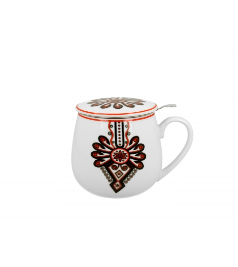 KUBEK Z ZAPARZACZEM I POKRYWKĄ DUO PODHALE PARZENICA 430 ML