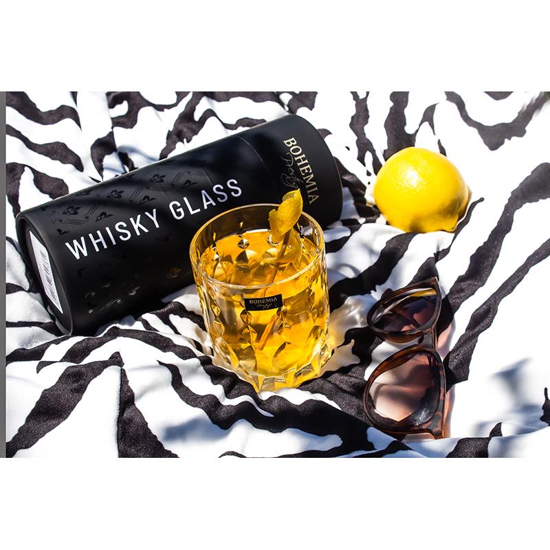 SZKLANKI KRYSZTAŁOWE DO WHISKY BOHEMIA CONTE 340 X 2 NA PREZENT