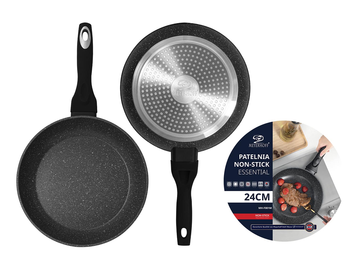 PATELNIA NON-STICK INDUKCJA MEYERHOFF ESSENTIAL 24 CM