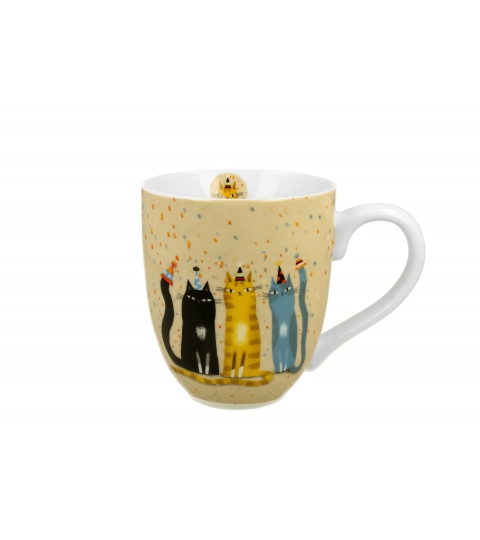 KUBEK DUŻY XXL DUO KOT KOTY PARTY NA PREZENT 1000 ML