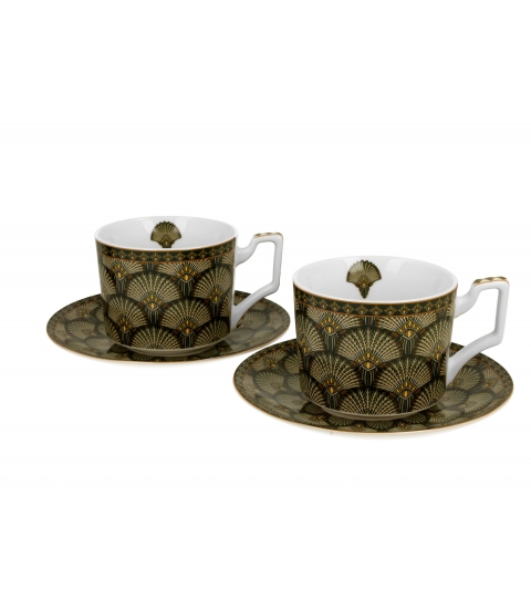 FILIŻANKA + SPODEK DUO GEOMETRIC VERDIGO 250 ML X 2 SZT