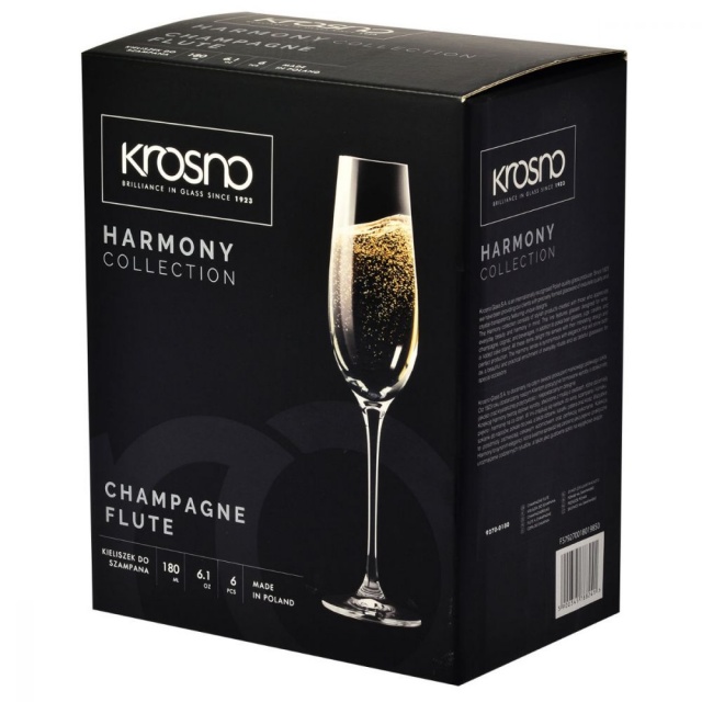 KIELISZKI DO SZAMPANA KROSNO HARMONY 180 / 200 ML X 6 SZT