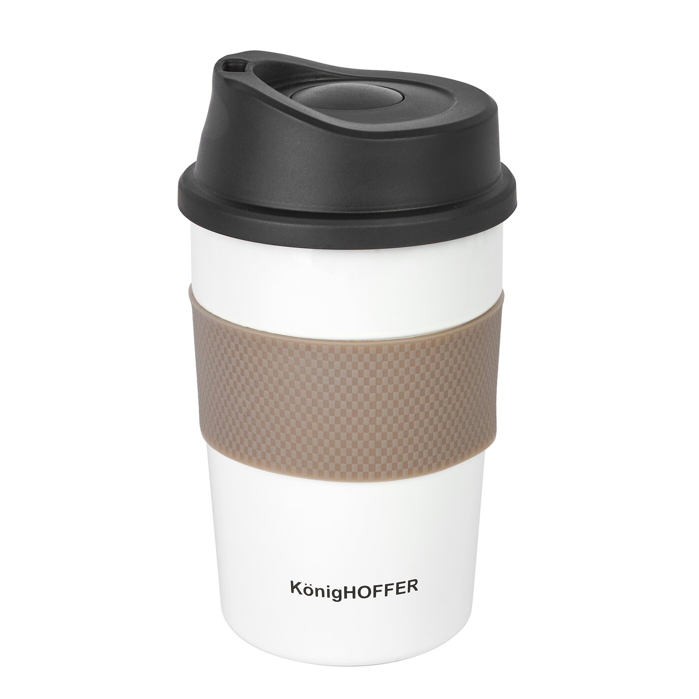 KUBEK TERMICZNY DO KAWY HERBATY KONIGHOFFER ELLIOT BIAŁY 330 ML