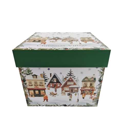 FILIŻANKI ZE SPODKAMI DUO ŚWIĘTA ŚWIĄTECZNA WIOSKA 250 ML X 2 SZT