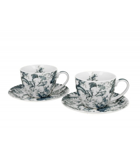 FILIŻANKI ZE SPODKIEM DUO ORIENT BLUE 250 ML X 2 SZT NA PREZENT