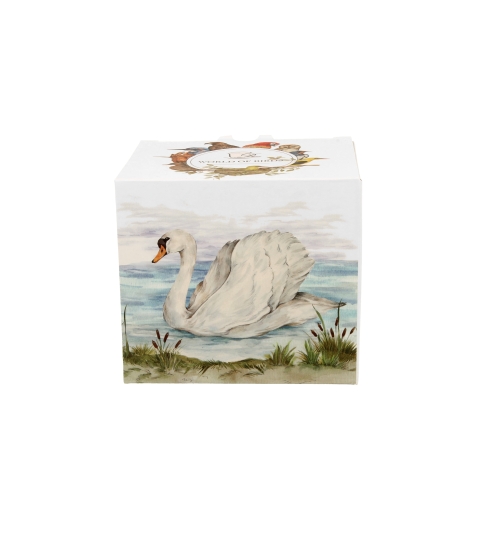 KUBEK PORCELANOWY DUO PTAKI ŁABĘDŹ NA PREZENT 400 ML