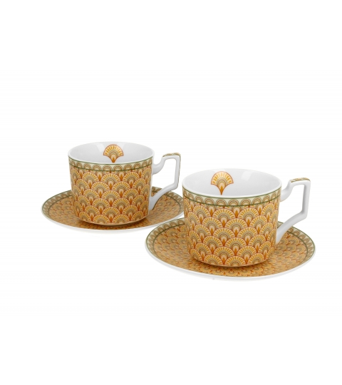 FILIŻANKA + SPODEK DUO GEOMETRIC SOLIS 250 ML X 2 SZT