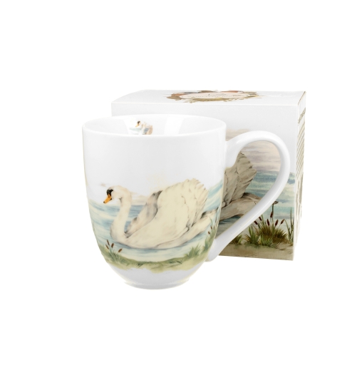 KUBEK DUŻY XXL DUO PTAKI ŁABĘDŹ NA PREZENT 1000 ML