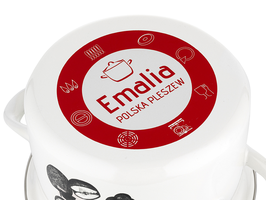 GARNEK EMALIOWANY PLESZEW FRUITS OWOCE 18 CM 2,65 L