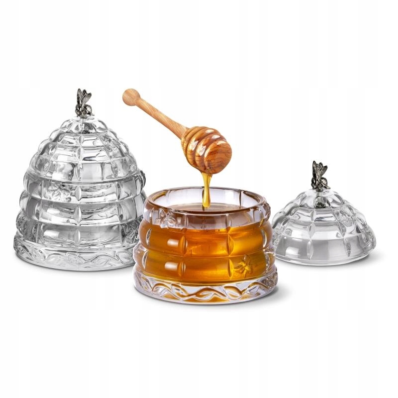 POJEMNIK NA MIÓD KRYSZTAŁOWY BOHEMIA GOLD BEE