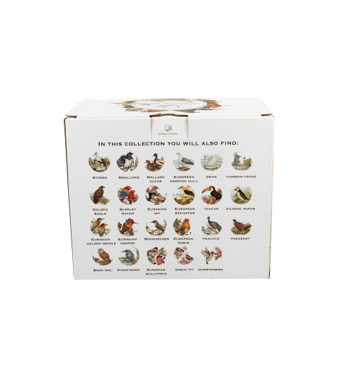 KUBEK Z ZAPARZACZEM POKRYWKĄ DO ZIÓŁ HERBATY DUO BOCIANY NA PREZENT 400 ML