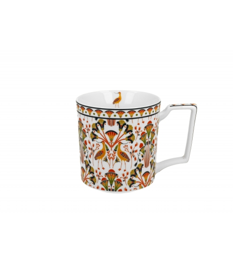 KUBEK PORCELANOWY DUŻY XXL DUO GEOMETRIC HERON 650 ML