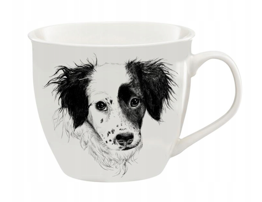 KUBEK PORCELANOWY Z UCHEM AMBITION PIES KOOLIE 550 ML