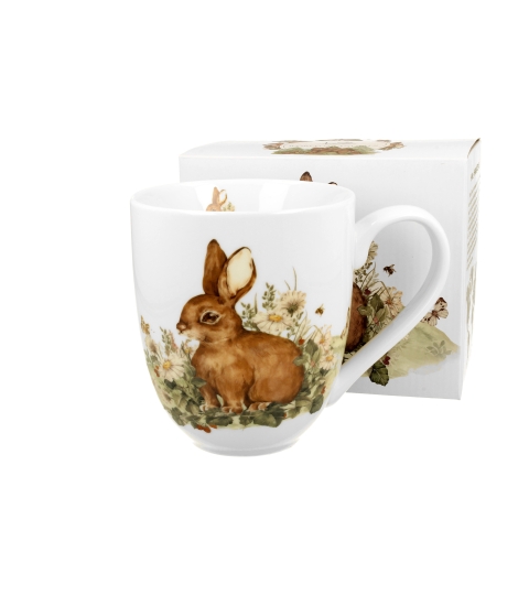 KUBEK DUŻY XXL DUO ZWIERZĘTA ZAJĄC NA PREZENT 1000 ML