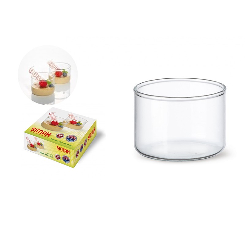 MISECZKI KOKILKI DO ZAPIEKANIA SZKLANE FINGERFOOD SIMAX 0,20 L 4 SZT
