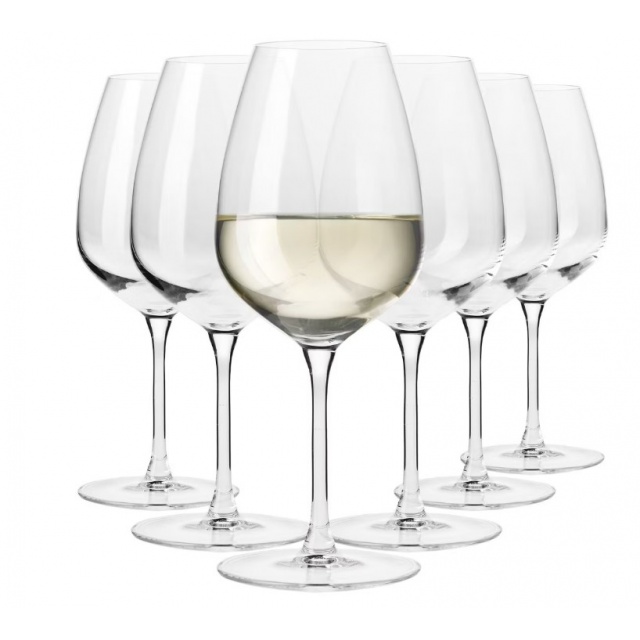 KIELISZKI DO WINA BIAŁEGO  XXL DUŻE KROSNO DIVINE 460 ML X 6 SZT