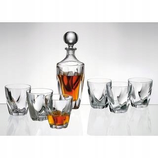 ZESTAW KARAFKA SZKLANKI KRYSZTAŁ BOHEMIA BARLEY