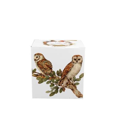 KUBEK Z ZAPARZACZEM POKRYWKĄ DO ZIÓŁ HERBATY DUO SOWY NA PREZENT 400 ML